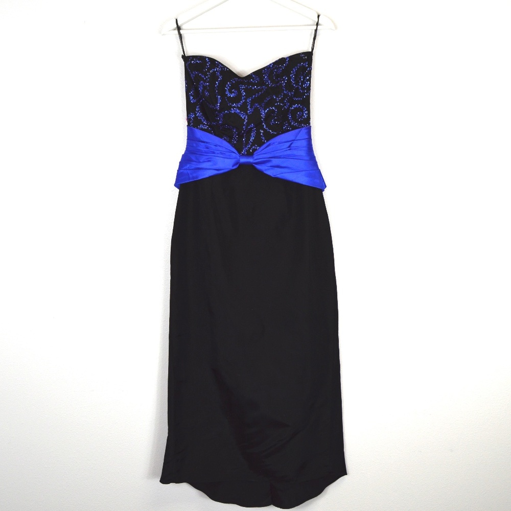 Black and Blue Sparkle Dress